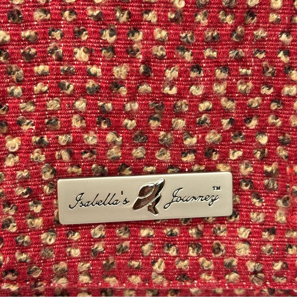 Isabella's Journey Crossbody Bag Textured Cobblestone Wallet with Strap Red - Picture 11 of 16